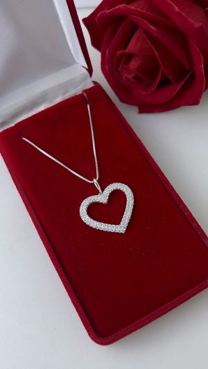 colar coração cravejado 200/07