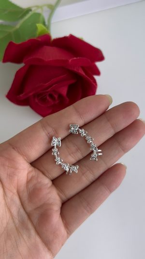 brinco liso ear cuff de borboleta 06