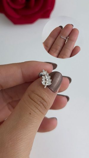 piercing de folha cravejado 05