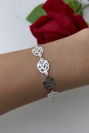 Pulseira flores vazadas 06