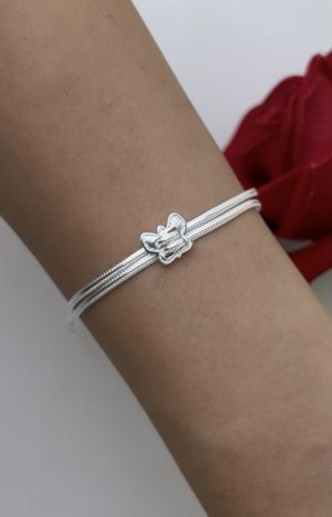 pulseira lisa 2 fios borboleta 06