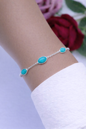 Pulseira pedra natural azul 198/08