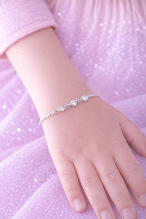 Pulseira infantil feminina pontos de luz 06