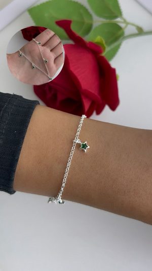 pulseira zicornia estrelas verdes 06