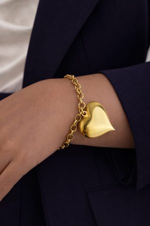 pulseira lisa coração 06