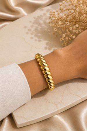 bracelete ondulado aço 07